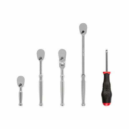 TEKTON 1/4 Inch Drive Ratchet and Spinner Handle Set 5-Piece SDR99009